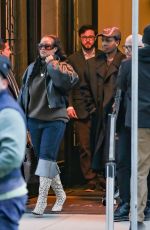 RIHANNA and A$AP Rocky Leaves a Building with Heavy Security in New York City 03/17/2026