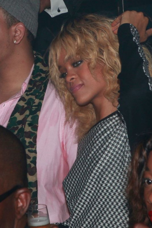 RIHANNA Arrives at Greystone Nightclub in Los Angeles 02/12/2012