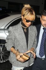RIHANNA Arrives at Novikov in Mayfair in London 02/22/2012