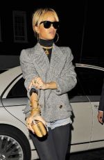 RIHANNA Arrives at Novikov in Mayfair in London 02/22/2012