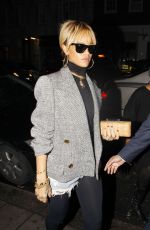 RIHANNA Arrives at Novikov in Mayfair in London 02/22/2012