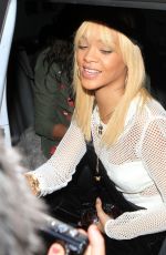 RIHANNA Greets and Chats with Fans as She Steps Out of Her London Hotel 02/24/2012