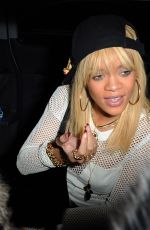 RIHANNA Greets and Chats with Fans as She Steps Out of Her London Hotel 02/24/2012