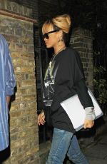 RIHANNA Leaves a Meeting in London Ahead of Her Styled to Rock Project 02/23/2012