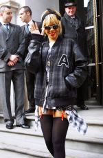 RIHANNA Leaves Her Hotel in London 02/20/2012