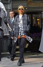 RIHANNA Leaves Her Hotel in London 02/20/2012