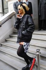 RIHANNA Leaves Her Hotel in London 02/20/2012