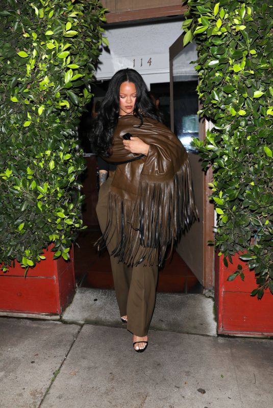 RIHANNA Out for a Late-night Dinner with Friends in Santa Monica 02/28/2026
