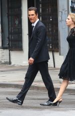 SCARLETT JOHANSSON and Matthew McConaughey on the Set of a Dolce & Gabbana Campaign in New York, July 2013