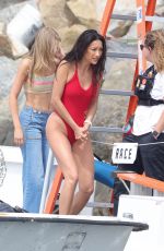 SHAY MITCHELL Filming Scenes for Baywatch Reboot at Redondo Beach 03/30/2026