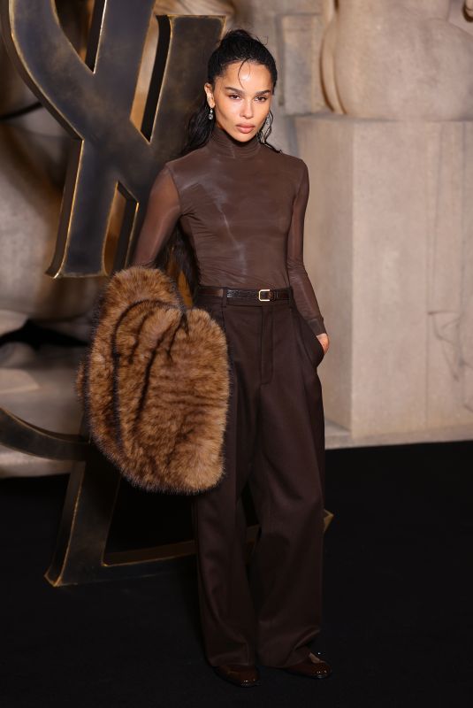 ZOE KRAVITZ at Saint Laurent Fashion Show at Paris Fashion Week 03/03/2026