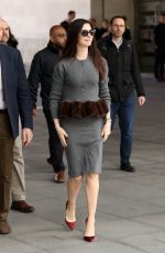 ANNE HATHAWAY Arrives at BBC Radio 2 Promoting Her New Movie in London 04/23/2026