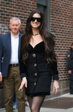 ANNE HATHAWAY Arrives at Stephen Colbert Show in New York City 04/15/2026
