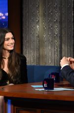 ANNE HATHAWAY at Late Show with Stephen Colbert 04/15/2026