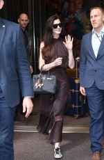 ANNE HATHAWAY Leaves Her Hotel in New York City 04/17/2026