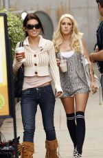 AUDRINA PATRIDGE Filming The Hills at a Coffee Shop in Hollywood 10/03/2008