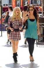 AUDRINA PATRIDGE Filming The Hills at The Grove Shopping Center in Los Angeles 10/16/2008