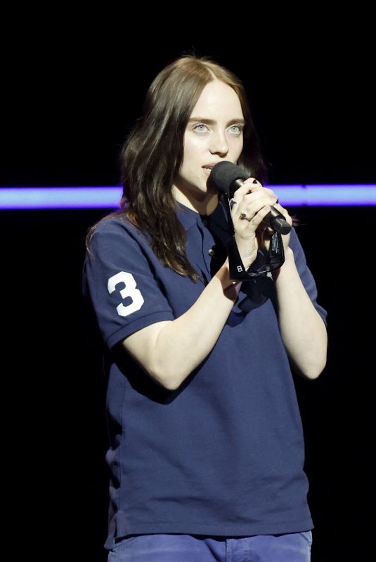 BILLIE EILISH Promotes Billie Eilish: Hit Me Hard and Soft - The Tour Live in 3D at CinemaCon in Las Vegas 04/16/2026