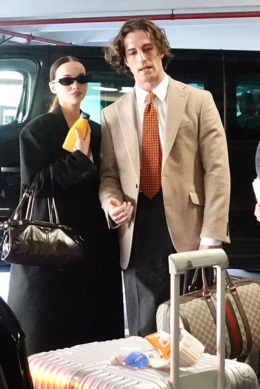 DOVE CAMERON and Damiano David Arrives at Fiumicino Airport in Rome 04/27/2026