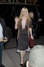 ELLE FANNING Arrives at Margo