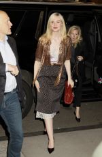 ELLE FANNING Arrives at Margo
