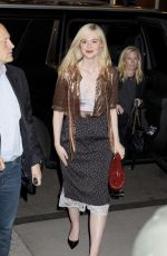 ELLE FANNING Arrives at Margo