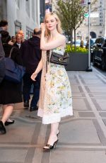 ELLE FANNING Out and About in Midtown in New York City 04/07/2026