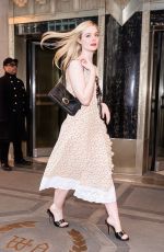 ELLE FANNING Out and About in Midtown in New York City 04/07/2026