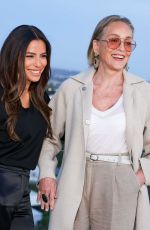 EVA LONGORIA and SHARON STONE at Falconeri Dinner Celebrating Ultrafine Cashmere Collection at Getty House in Los Angeles 04/23/2026
