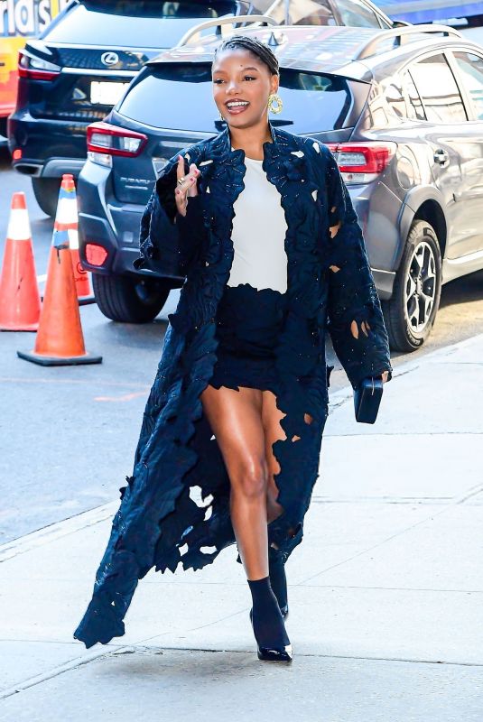 HALLE BAILEY Arrives at CBS Mornings Studio in New York City 04/08/2026