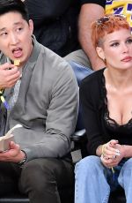 HALSEY at Cleveland Cavaliers vs Los Angeles Lakers Game at Crypto.Com Arena in Los Angeles 03/31/2026