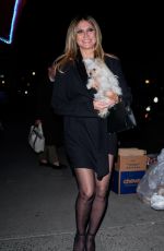 HEIDI KLUM Night Out with Her Dog in New York City 04/08/2026