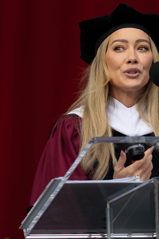 HILARY DUFF Delivers Northeastern University’s 2026 Commencement Speech at Fenway Park in Boston 04/29/2026
