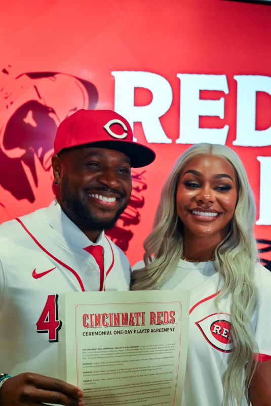 JADE CARGILL at Brandon Phillips’ Signing of Ceremonial One-day Contract to Retire as a Cincinnati Red 04/25/2026