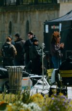 JENNA ORTEGA and EMMA MYERS on the Set of Wednesday Season 3 in Paris 04/21/2026