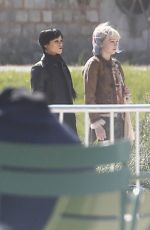 JENNA ORTEGA and EMMA MYERS on the Set of Wednesday Season 3 in Paris 04/21/2026