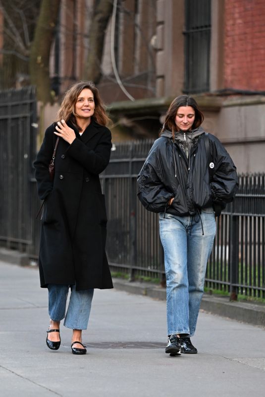 KATIE HOLMES Out with a Friend in Brooklyn, New York 04/07/2026