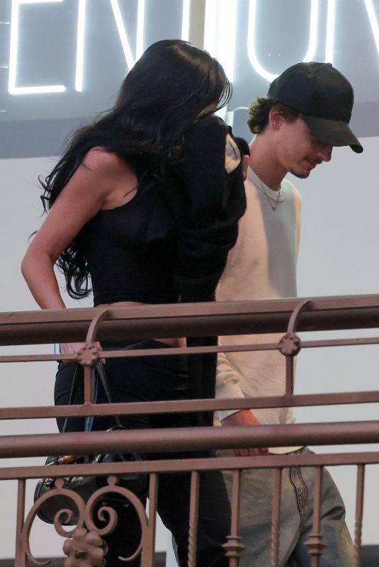 KENDALL and KYLIE JENNER and Timothee Chalamet at Sushi Park in West Hollywood 04/07/2026