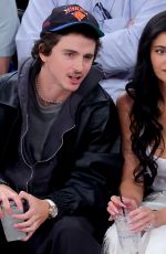 KYLIE JENNER and Timothee Chalamet at N.Y. Knicks vs Atlanta Hawks Game in New York City 04/28/2026