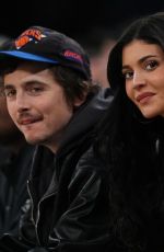 KYLIE JENNER and Timothee Chalamet at N.Y. Knicks vs Atlanta Hawks Game in New York City 04/28/2026