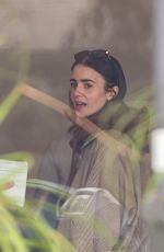 LILY COLLINS Out Shopping at Brentwood Country Mart in Los Angeles 04/13/2026