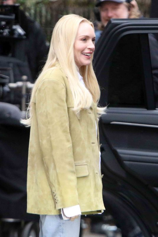 LINDSAY LOHAN on the Set of Count My Lies in New York City 04/03/2026