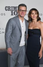 LUCIANA BARROSO and Matt Damon at Crime 101 World Premiere in Los Angeles 02/11/2026