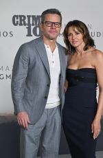 LUCIANA BARROSO and Matt Damon at Crime 101 World Premiere in Los Angeles 02/11/2026