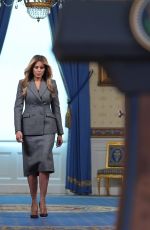 MELANIA TRUMP Delivers a Statement About Epstein Case at White House in Washington,D.C 04/09/2026