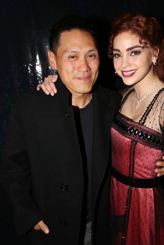 MELISSA BARRERA at Director Jon M. Chu Visits Cast of Titanique at St. James Theatre in New York City 04/23/2026