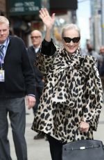 MERYL STREEP Arrives at Late Show with Stephen Colbert in New York City 04/01/2026