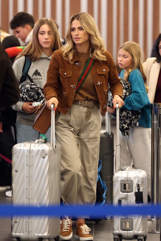 MICHELLE HUNZIKER Leaves Milan Airport 04/03/2026
