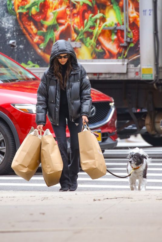 NINA DOBREV Out Shopping with Her Dog in New York City 04/02/2026