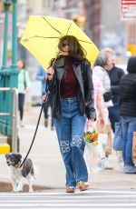 NINA DOBREV Out with Her Dog in New York City 04/04/2026